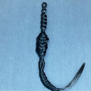 Black Tie-In Braid Festival Hair Viking Braid Boho Handmade 22” Hair Extensions